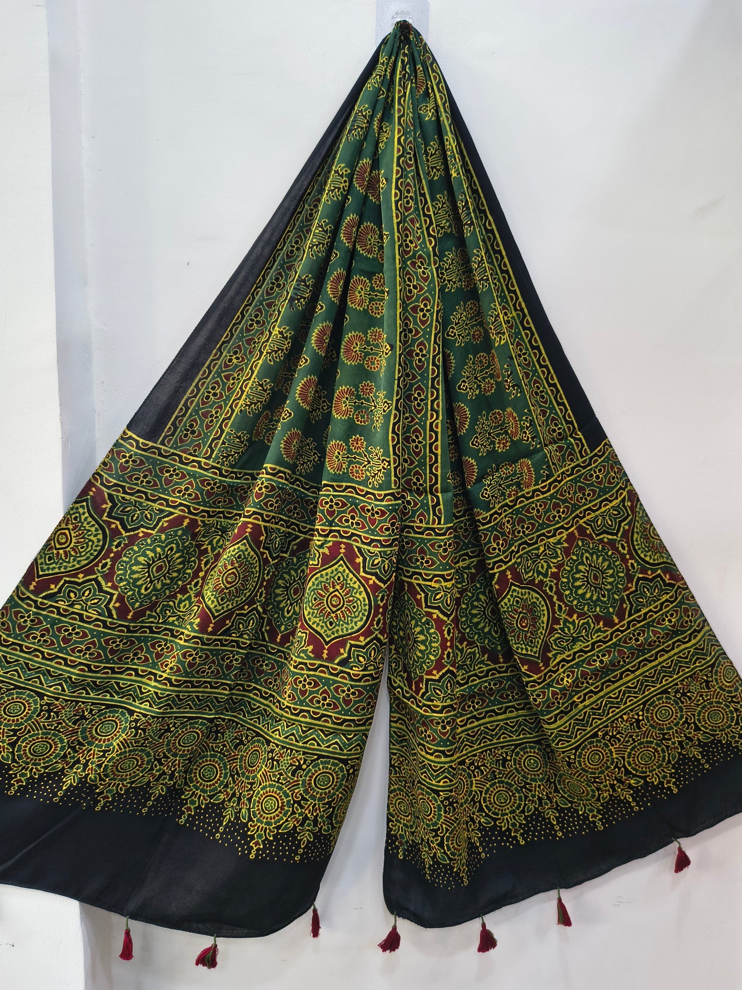 Handblock Printed Modal Silk Stole