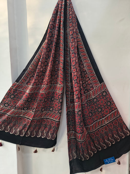 Handblock Printed Modal Silk Stole