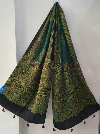 Handblock Printed Modal Silk Stole