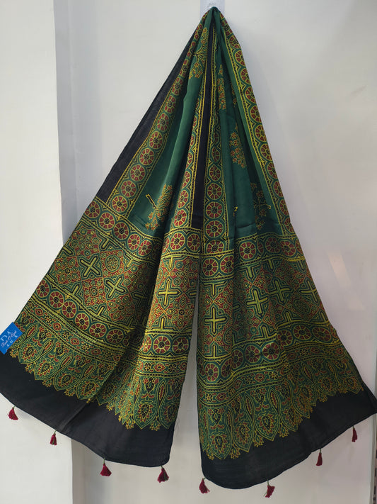 Handblock Printed Modal Silk Stole