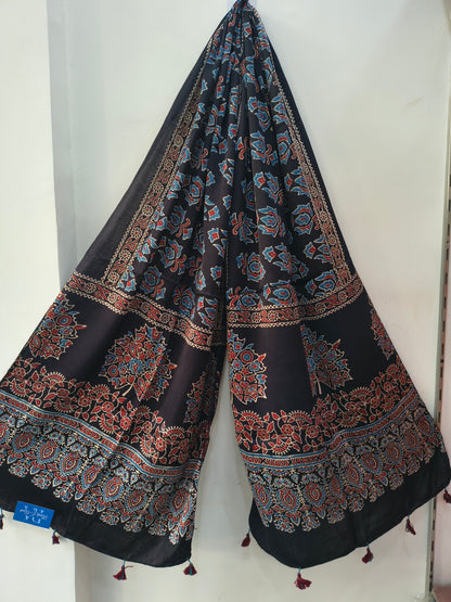 Handblock Printed Modal Silk Stole