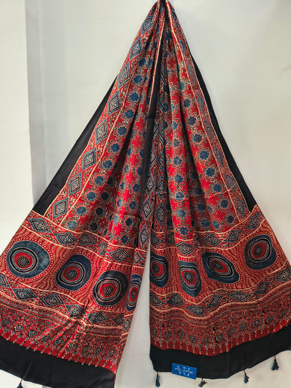Handblock Printed Modal Silk Stole
