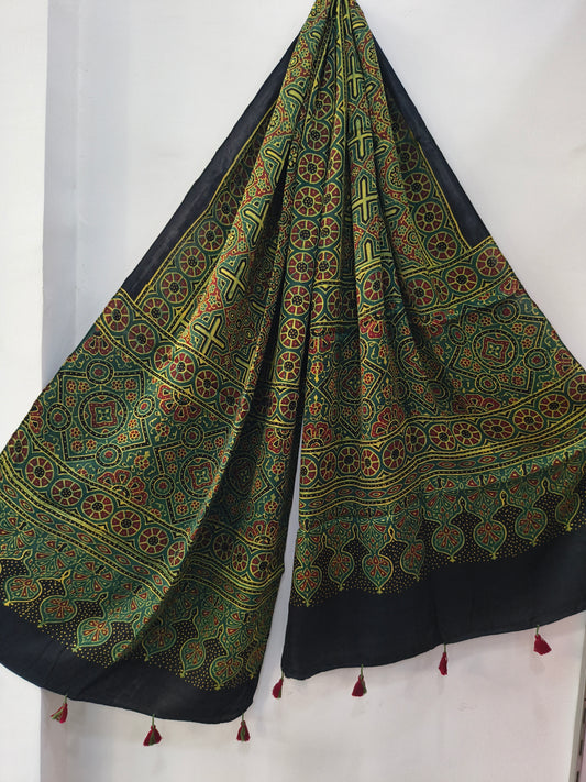 Handblock Printed Modal Silk Stole