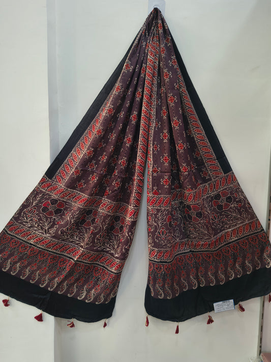 Handblock Printed Modal Silk Stole