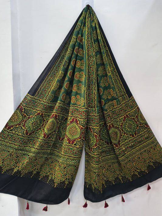 Handblock Printed Modal Silk Stole