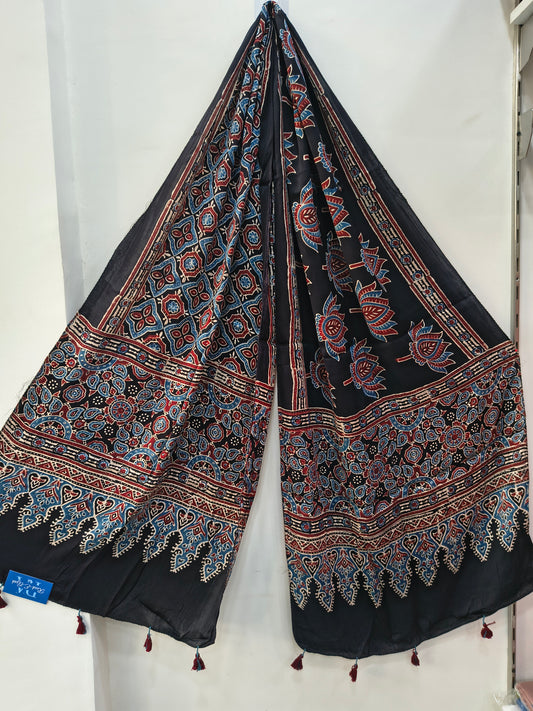 Handblock Printed Modal Silk Stole