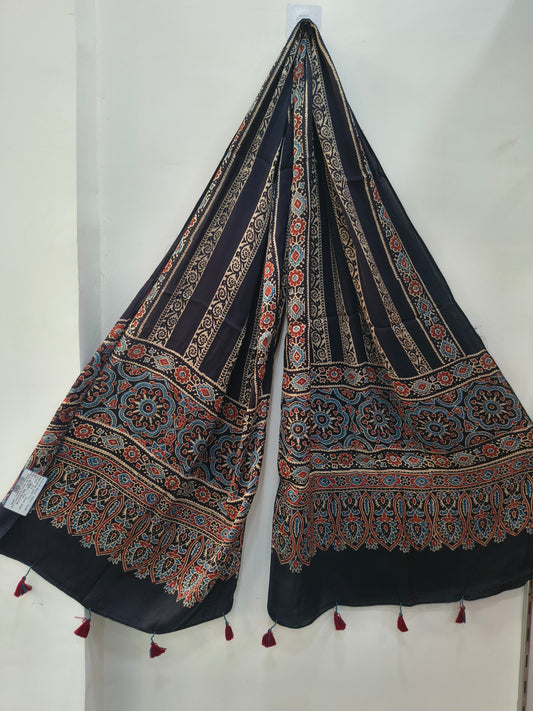 Handblock Printed Modal Silk Stole