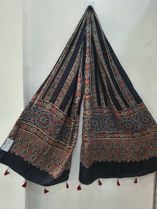 Handblock Printed Modal Silk Stole