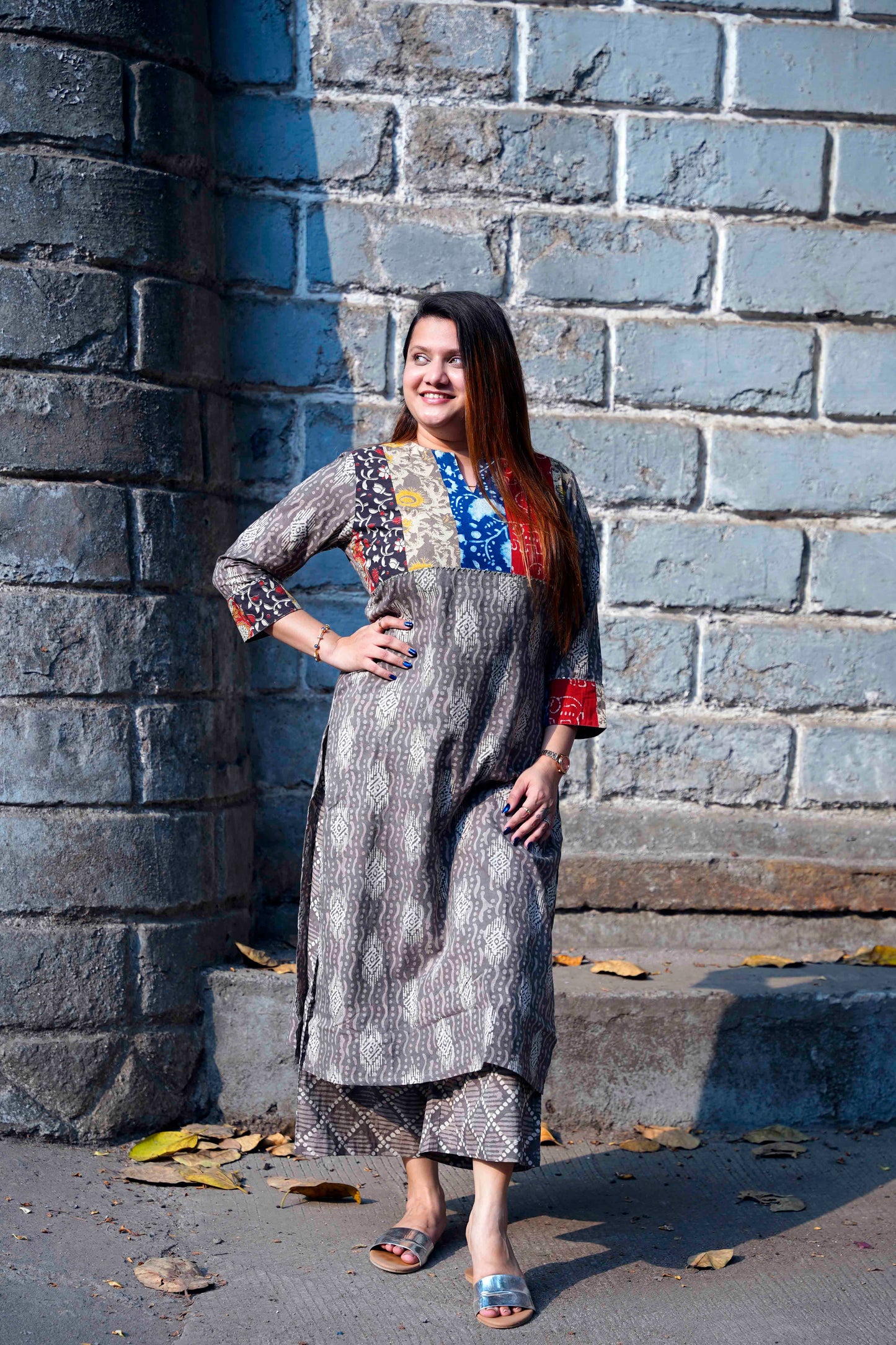 Kashish Plazo Set Handblock Dabu Print