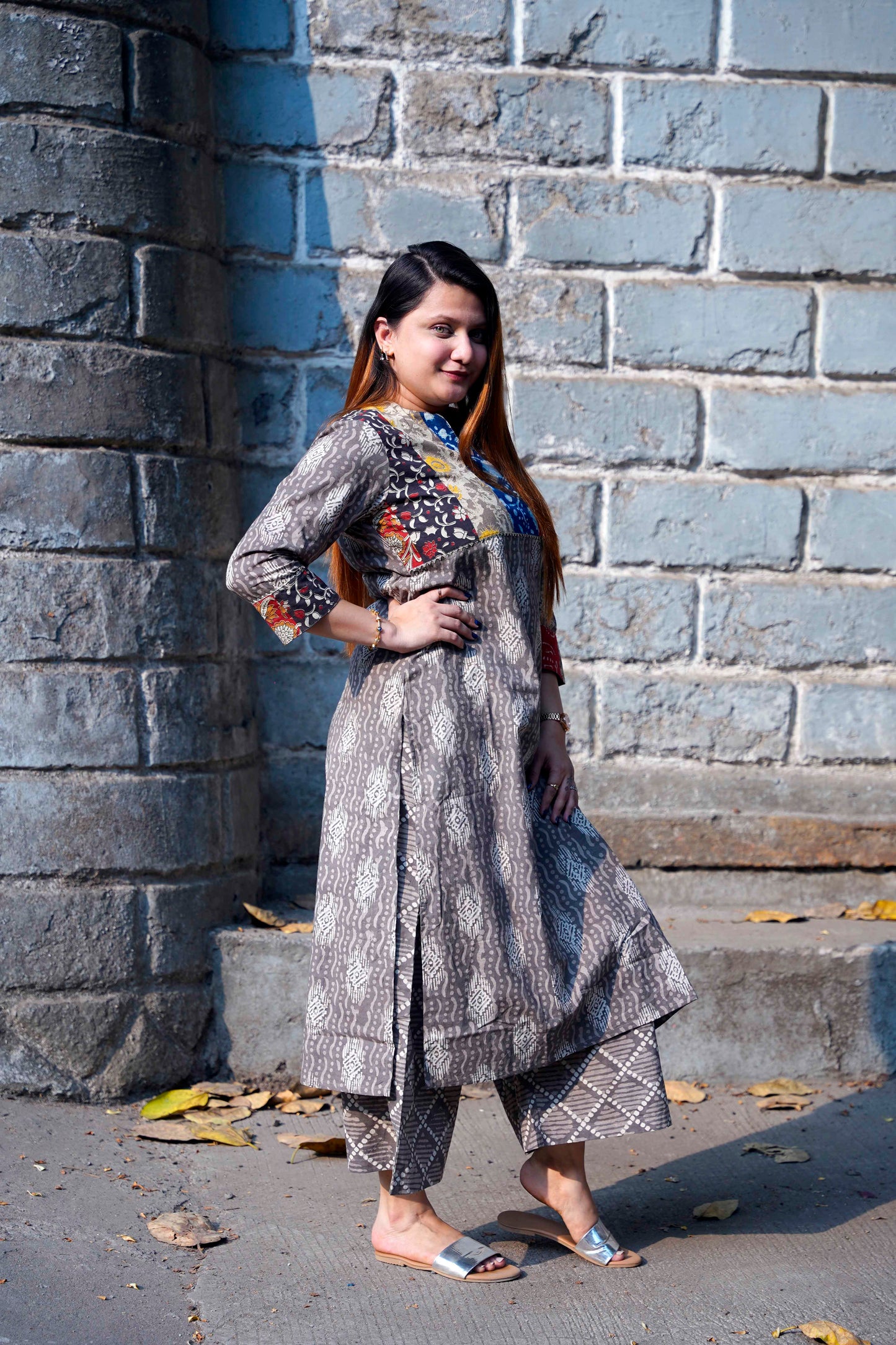 Kashish Plazo Set Handblock Dabu Print