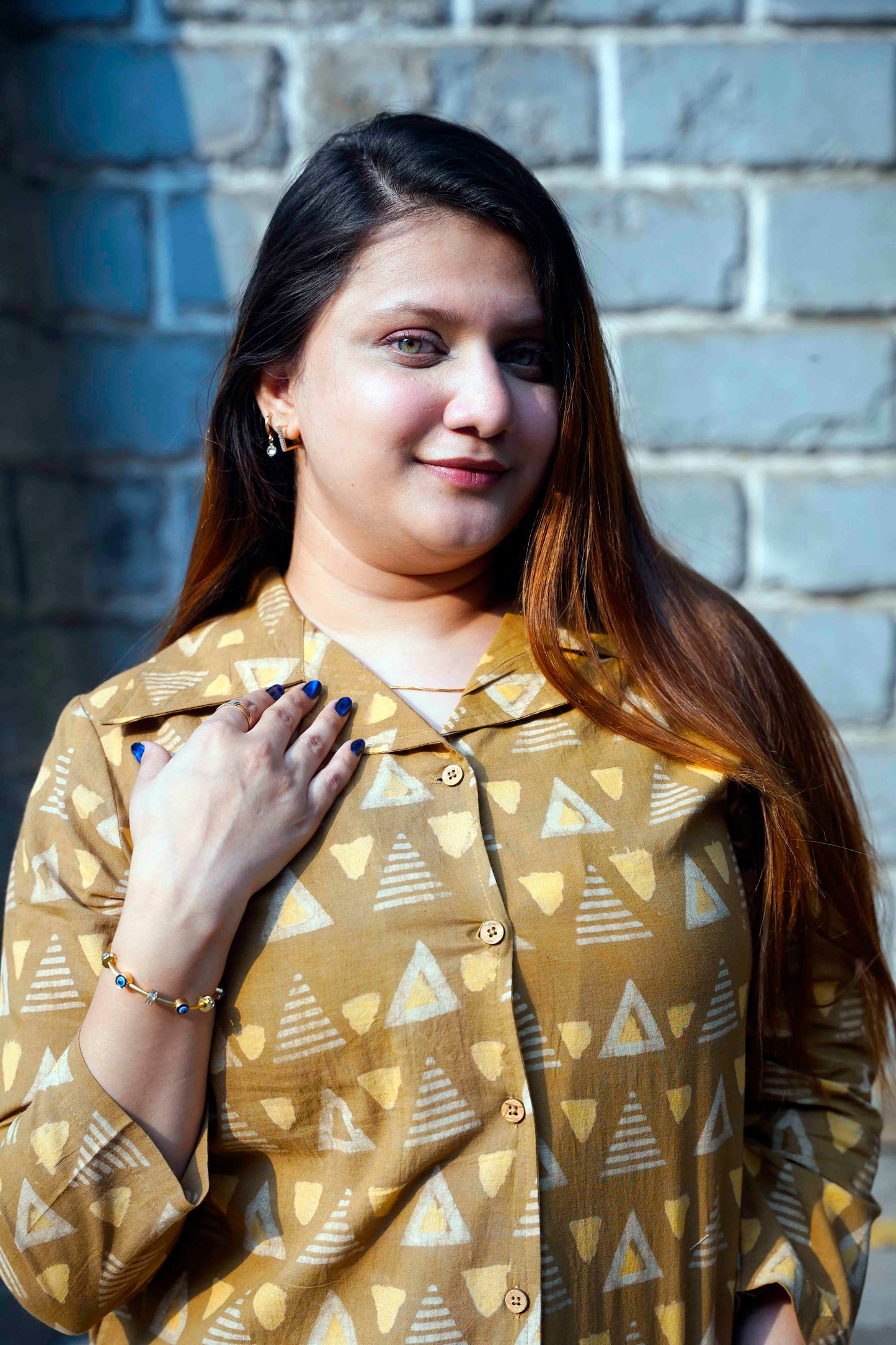 Mustard Bagru Print Plazo Set