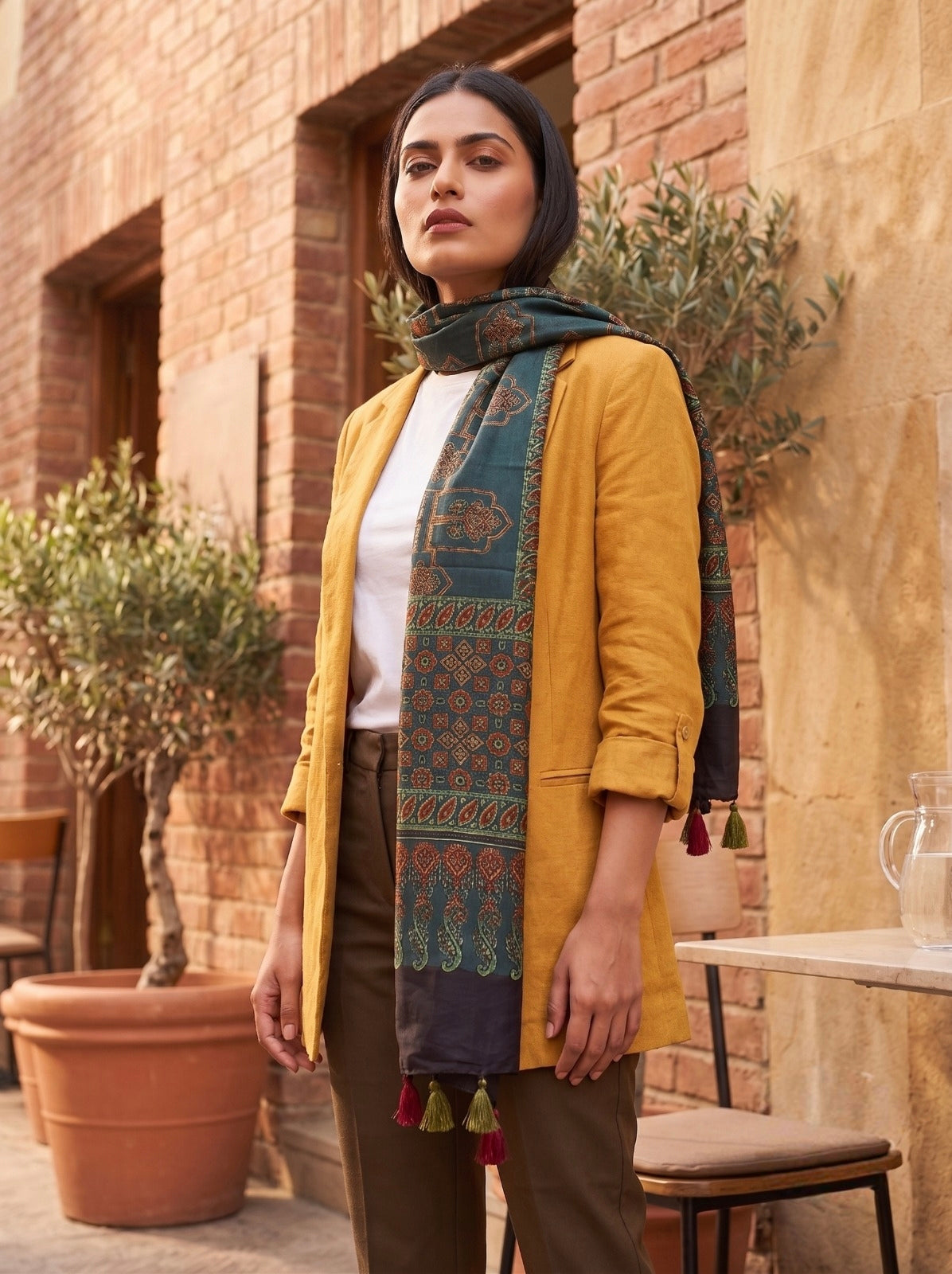 Handblock Printed Modal Silk Stole