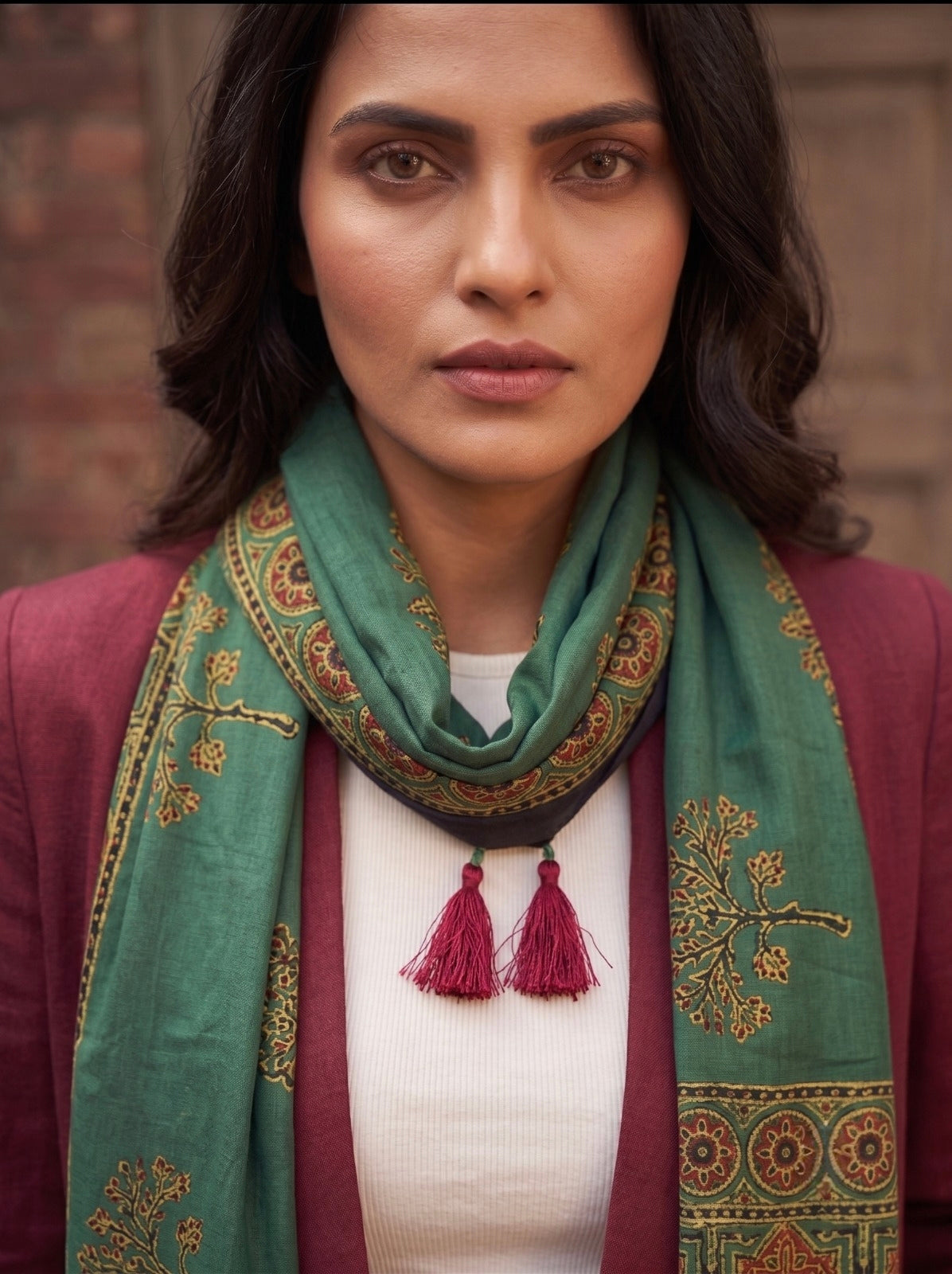 Handblock Printed Modal Silk Stole