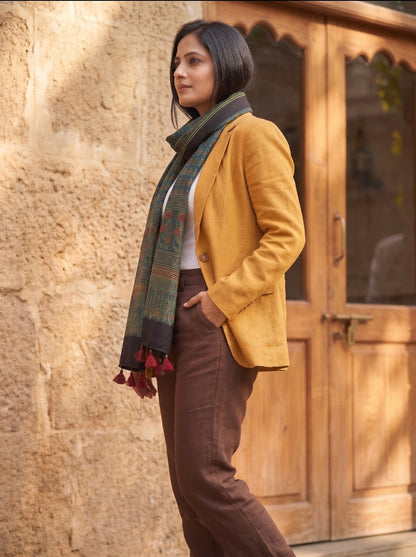 Handblock Printed Modal Silk Stole