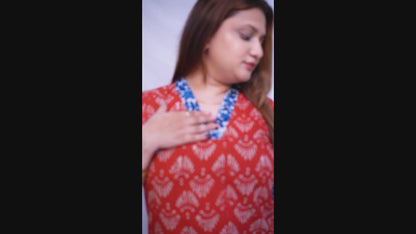 100% Cotton Red Dabu Handblock Printed Long Kurti for Women | Rooh E Azah